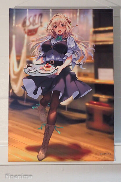 Original - Hanikami Cafe Hiiragi Sano (Waitress ver.) Wall Scroll