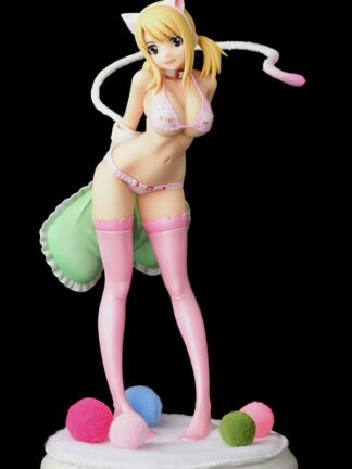 Fairy Tail - Lucy Heartfilia Cherry Blossom Cat Engraving Style Figure
