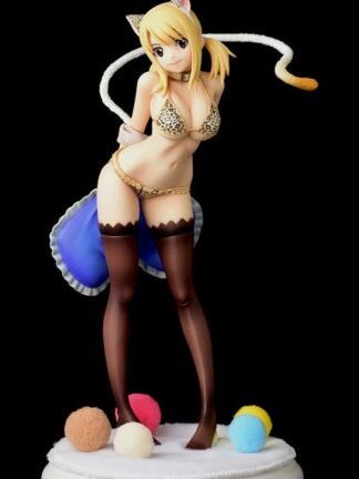 Fairy Tail - Lucy Heartfilia Leopard Print Cat Engraving Style Figure