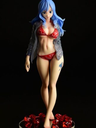 Fairy Tail - Jubia Lokser Gravure Style See through wet shirt Red Bikini ver figuuri